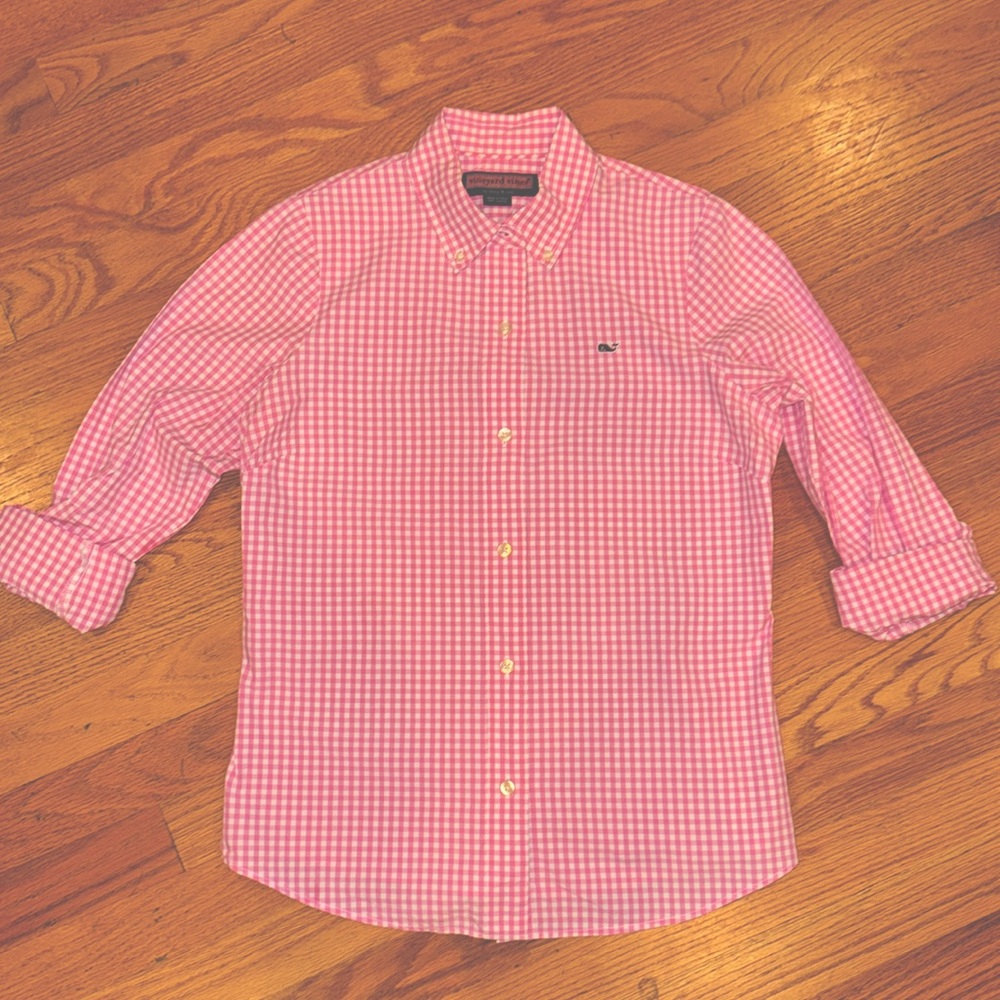 Women’s Vineyard Vines Pink Gingham Button Down